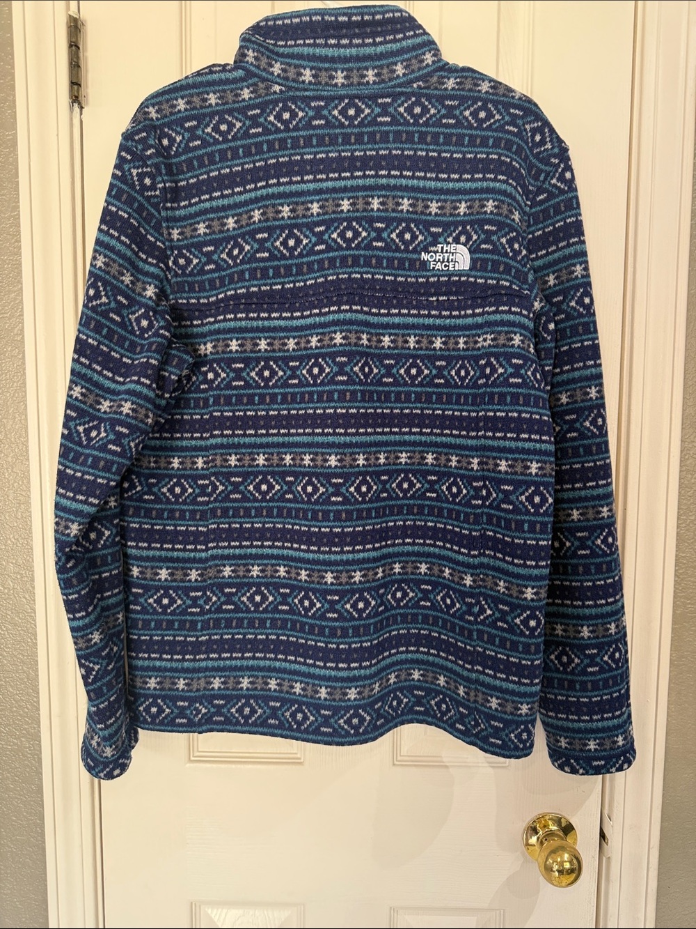 The North Face Men's Tsillan 1/4 Zip Sweatshirt - Navy Fair Isle size Large - Picture 4 of 4
